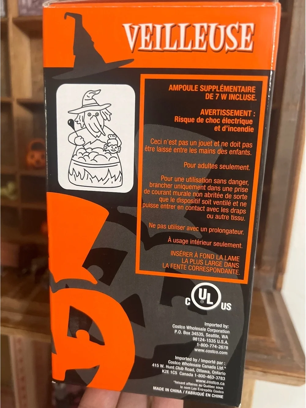 Halloween Witch Night Light with Cauldron